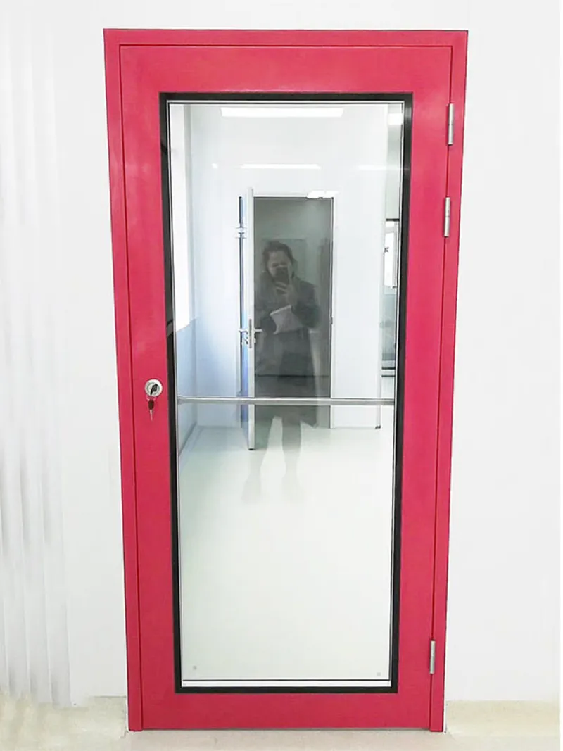 Clean room emergency escape door technical diagram