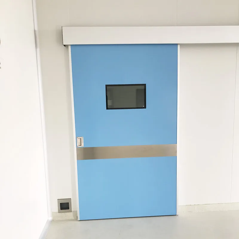 Clean room sliding door installed in semiconductor cleanroom