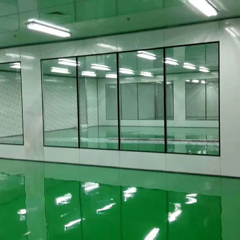 Fireproof glass window installed beside Clean Room Emergency Exit Door in semiconductor tool bay