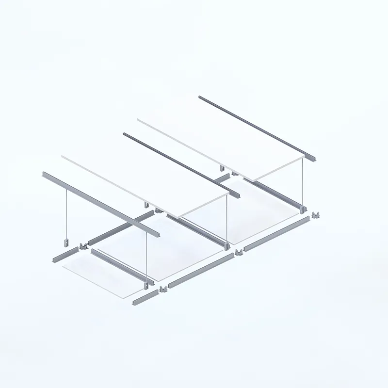 Bottom hanging ceiling grid installed beneath concrete slab in semiconductor cleanroom