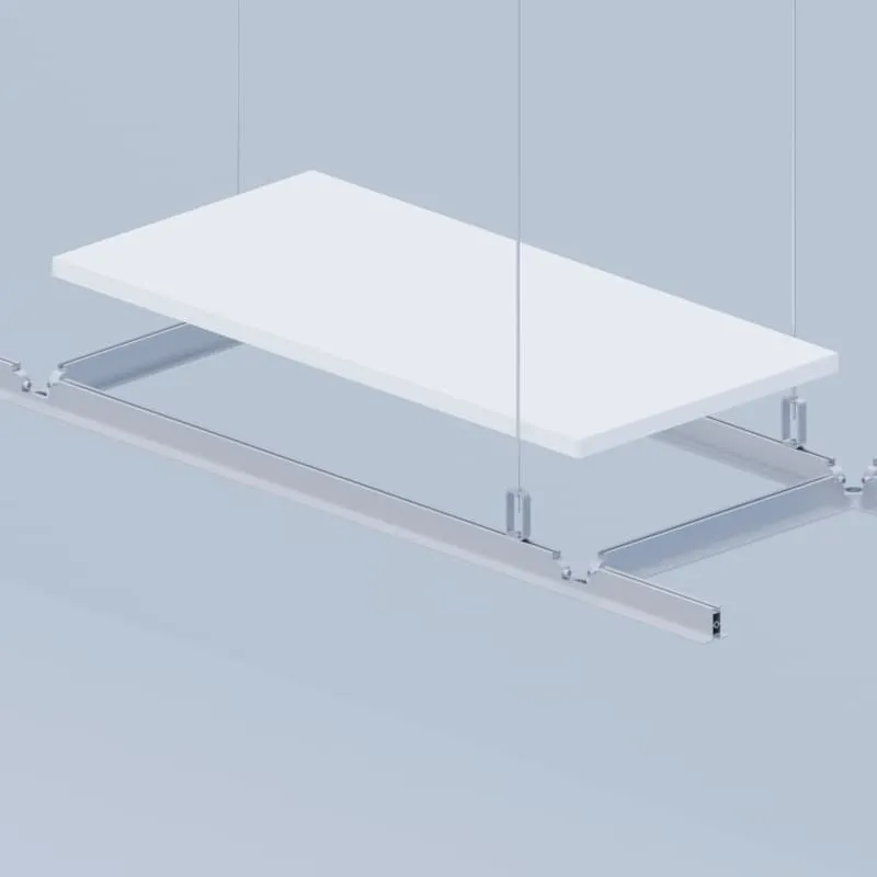 Data center ceiling installed with cleanroom partition wall interface showing seamless alignment and integrated cable raceway